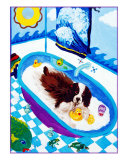 Springer Spaniel In A Tub, Rub A Dub