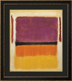 Untitled (Violet, Black, Orange, Yellow on White and Red), 1949