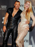 Thierry Mugler and Jerry Hall at VH1 Fashion and Music Awards