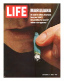 Marijuana, Man with Joint by his Mouth, October 31, 1969