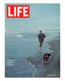 Buy Robert F. Kennedy Jogging on the Beach with his Dog, June 14, 1968 at AllPosters.com