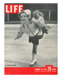 Buy 3-yr old Helen Ann Rousselle Skating at Rockefeller Center Ice Rink, January 16, 1950 at AllPosters.com