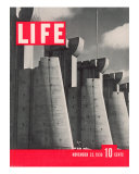 First LIFE Cover with Fort Peck Dam, November 23, 1936 Photographic Print