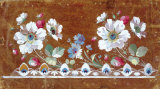 Buy Floral Embroidery Design with Flowers and Strawberries at AllPosters.com