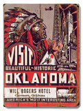 Visit Oklahoma Will Rogers Hotel Wood Sign