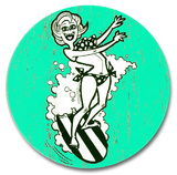 Girl Cartoon Surfer