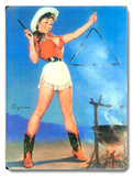 Cowgirl Barbeque Pin Up Girl