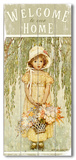 Girl with Flowers - Welcome