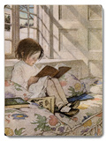 Buy Girl Reading at Window Sill at AllPosters.com