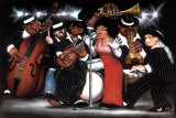 Lady Singing the Blues Art Print