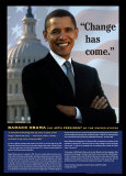 Change Has Come: Barack Obama Art Print