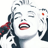 Marilyn Study with Flower Art Print