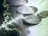 Stock Chart and Coins Montage