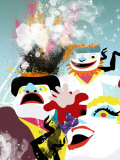 Abstract Clown Faces
