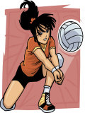Buy Volleyball Player Reaching for Ball at AllPosters.com