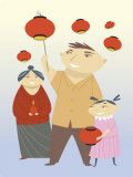 Buy Family Celebrating Holiday at AllPosters.com