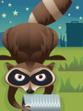 Buy Raccoon Stealing Tin Can at AllPosters.com