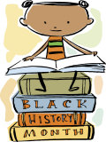 Buy Book Reading Atop Books During Black History Month at AllPosters.com