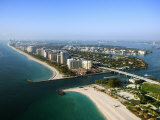 Aerial View over Beautiful Miami Beach, Florida
