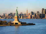 Buy Historic Statue of Liberty in Front of the Skyline of Manhattan, New York at AllPosters.com