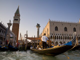 Gondolas and St. Mark's Campanile, Venice, Italy