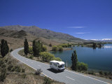 Buy Camper Van on Road by Lake Wanaka, South Island, New Zealand at AllPosters.com