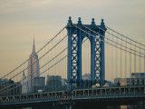 Empire State Building and Manhattan Bridge, Manhattan, New York City, USA