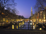 Prinsengracht and Wsterkerk, Amsterdam, Holland