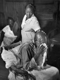 Nurse Midwife Maude Callen Tenderly Caring for an Old Chair-Bound Paralytic Touched by Her Kindness Premium Photographic Print