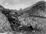 Buy Rebel Sharpshooter Slumped in Hideout, Rifle Perched Against Rocks, End of Battle of Gettysburg at AllPosters.com