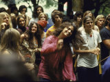 Buy Psylvia, Dressed in Pink Indian Shirt Dancing in Crowd, Woodstock Music and Art Festival at AllPosters.com