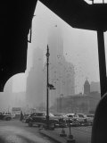 Surrounding the City in Fog, with City Hall and Woolworth Building in Background