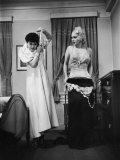Ex-Burlesque Stripper June St. Clair Undressing, During Class at Allen Gilbert School of Undressing