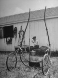 Elderly Horseman Relaxing Near Lenn County Fair