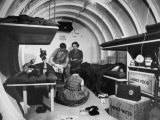 Buy Interior View of Steel Underground Radiation Fallout Shelter Where Couple Relaxes with 3 Children at AllPosters.com