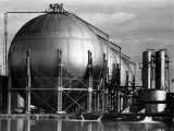 Storage Tanks at a Texaco Oil Refinery