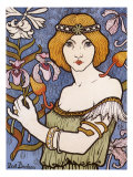 Girl with Orchids, c.1895 Giclee Print