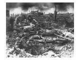 Dawn Rising on Muddy, Horrific Battlefield of Passchendaele as Soldiers Tend to the Dead During WWI