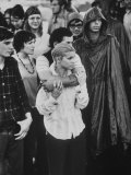 Hippies in Audience at Woodstock Music Festival