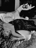 Gloria Pall, in Sexy Outfits and Poses, During TV Show, Voluptua, Living Goddess of Love