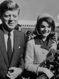 President John F. Kennedy and Wife Arriving at Airport