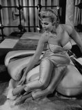 Gloria Pall, in Sexy Outfits and Poses, During TV Show, Voluptua, Living Goddess of Love
