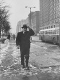 Mayor Richard J. Daley Walking Through the City