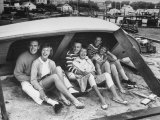 Singing Group the Kingston Trio: Dave Guard, Nick Reynolds, Bob Shane and Wives