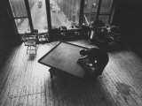 Buy Leader of Minimal Art Movement Ad Reinhardt Working on One of His 'Black' Paintings at AllPosters.com
