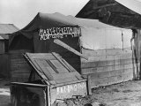Wooden and Tin Shack with Canvas Roof Housing, Mary Ely Restaurant, Bar B Q Today, in Oil Boomtown