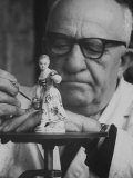 Artisan at Work on a Ceramic Figurine