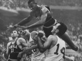 Basketball Player Wilt Chamberlain in Game Against the Celtics