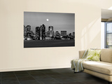Black and White Skyline at Night, Boston, Massachusetts, USA