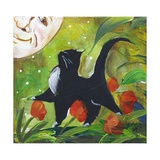 Buy Tuxedo Cat With Moonface & Tulips at AllPosters.com